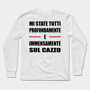 Tricarico Cazzo Bianco Uomo Donna Regalo Divertente Maglietta Long Sleeve T-Shirt